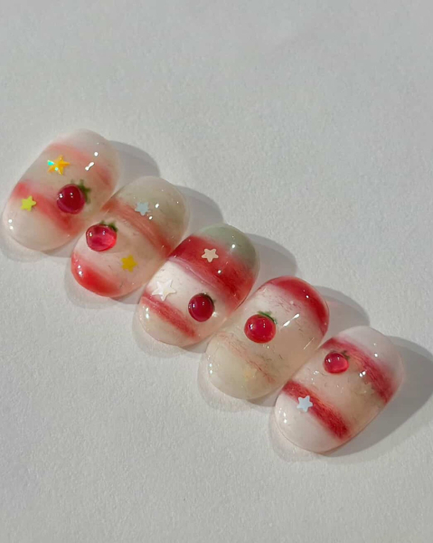 korean nail trends sweater nails courtesy of nailyellu